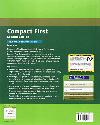 Compact First Student's Book with Answers with CD-ROM Second Edition