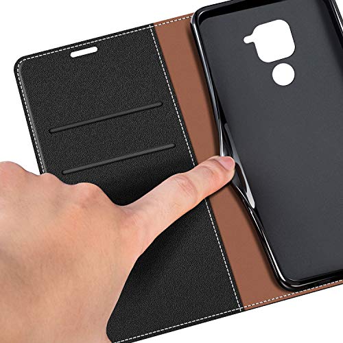 COODIO Funda Xiaomi Redmi Note 9 con Tapa, Funda Movil Xiaomi Redmi Note 9, Funda Libro Xiaomi Redmi Note 9 Carcasa Magnético Funda para Xiaomi Redmi Note 9, Negro