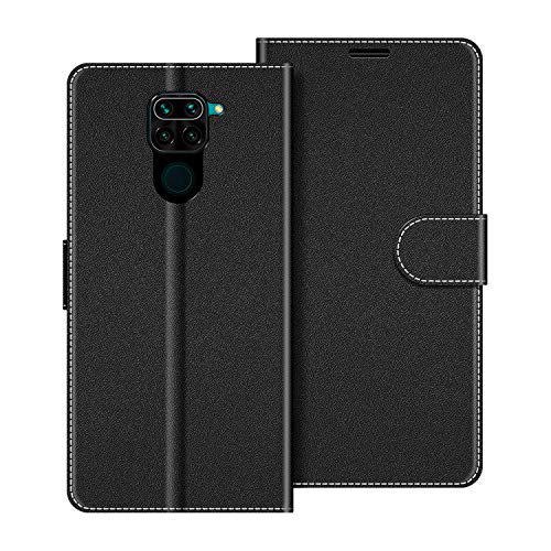 COODIO Funda Xiaomi Redmi Note 9 con Tapa, Funda Movil Xiaomi Redmi Note 9, Funda Libro Xiaomi Redmi Note 9 Carcasa Magnético Funda para Xiaomi Redmi Note 9, Negro