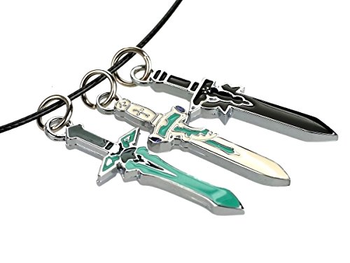 CoolChange Collar de Sword Art Online con Colgantes en Forma de Espada