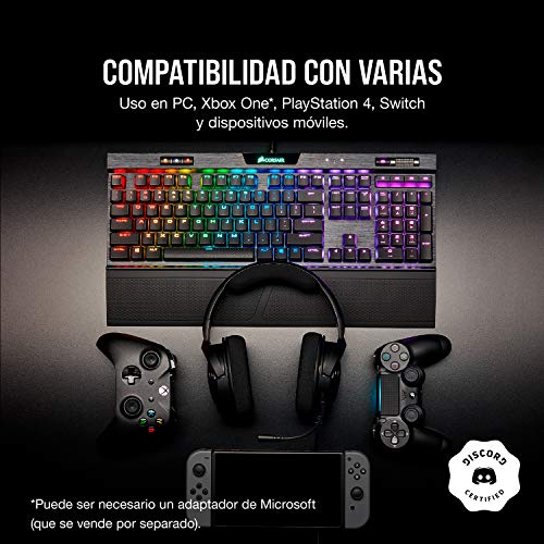 Corsair HS35 - Auriculares Stereo para Juegos (Membrana Neodimio de 50 mm, Micrófono Unidireccional Extraíble, Estructura Ligera, Compatible con PC, Xbox One, PS4, Nintendo Switch y Móviles), Negro