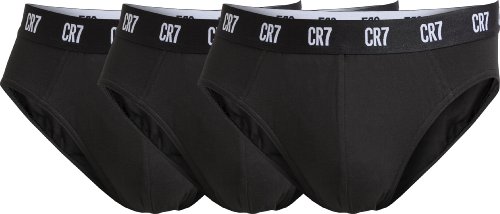 CR7 Cristiano Ronaldo - Basic - Slip Deportivo Hombre - Alto Contenido en algodón - Negro - Tamaño XL (CR7-JBS-8100-66-900-XL)