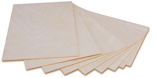 Creative Deco 10 x A4 Tablero Contrachapado | 300 x 210 x 3 mm (+/- 0.5mm) | Madera Maciza Abedul para Bricolaje, Manualidades | Ideal para Pirograbado, Corte por Laser, CNC Router, Modelado, Calado