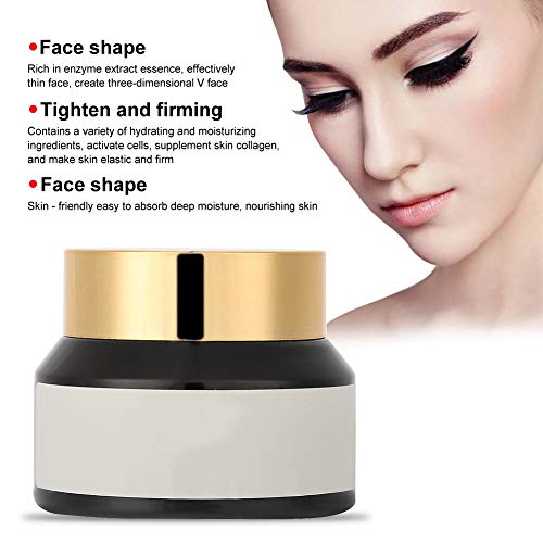 Crema adelgazante para el rostro, crema facial hidratante Cuello reafirmante y apretante, lifting V line Serum Crema facial 3D Antiedad En forma de V Cuidado de la piel Masajeador en crema