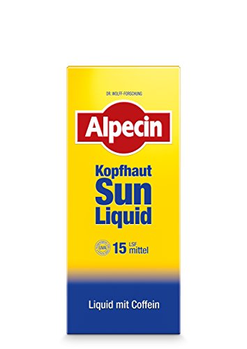 Crema solar Alpecin Sun-Liquid, 1 x 190 ml, el protector solar para la piel de la cabeza con SPF 15