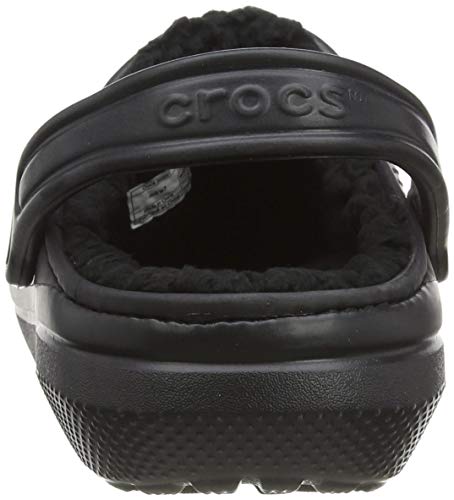 Crocs Classic Lined Clog, Zuecos Unisex Adulto, Negro (Black/Black), 45/46 EU