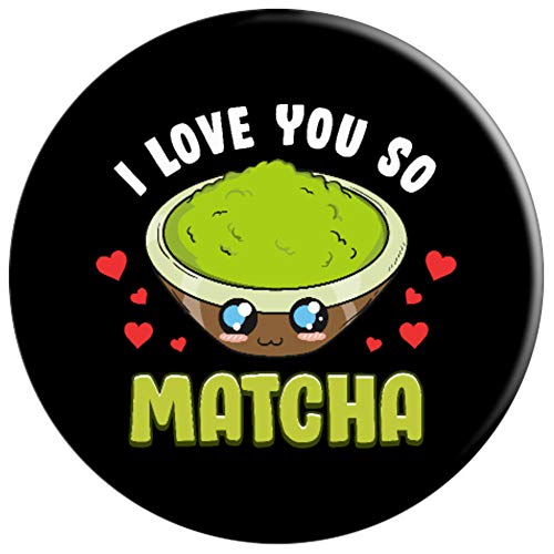 Cute & Adorable I Love You So Matcha Food Pun PopSockets Agarre y Soporte para Teléfonos y Tabletas