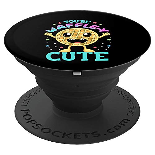 Cute & Funny You're Waffle-y Cute Waffle Breakfast Pun PopSockets Agarre y Soporte para Teléfonos y Tabletas