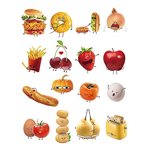 decalmile Vinilos Cocina Comida Emoji Pegatinas de Pared para Cocina Infantiles Bebés Ventanas