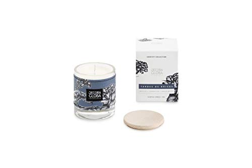 DECORAGLOBA - Vela aromática en frasco de vidrio artesanal - Colección "Identity Mediterráneo" - Fragancia "Tardes de Brisas"- 50 horas de quemado - (200gr)