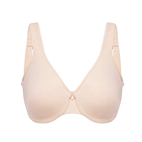 DELIMIRA - Sujetador Reductor Copa Completa con Aros Minimizador para Mujer Beige 95D