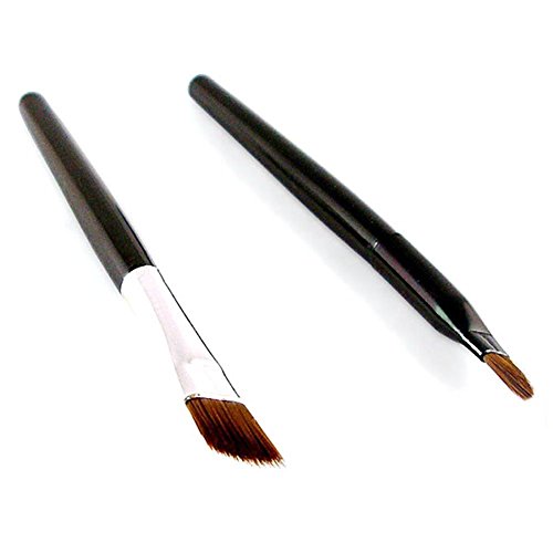 Demarkt 2pcs impermeable del gel del Eyeliner Delineador de ojos pincel negro Brown Cosmetics