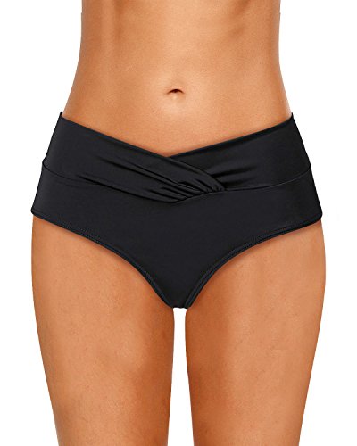 Dolamen Mujer Shorts de baño, 2018 Navegar trajes de baño Bañador Deportivo Traje de Baño Bañador de natación Bikini Para Mujer bragas pantalones cortos (Medium, Negro)