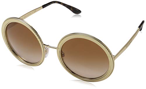 Dolce & Gabbana 0DG2179 02/13 54 Gafas de sol, Dorado (Gold/Browngradient), Mujer