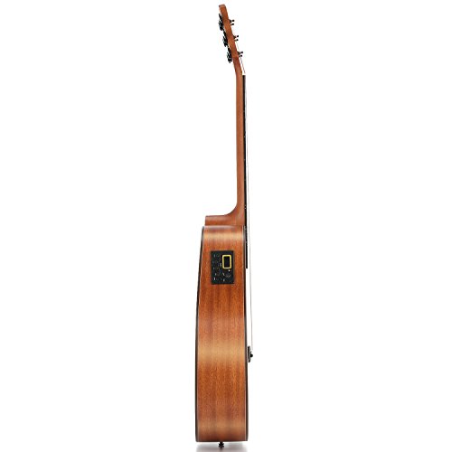 Donner Guitarra Acústica Eléctrica con Cutaway 41 Pulgadas Cuerpo de Caoba y Pícea Color de Madera Natural con Set de Accesorios DAG-1CE