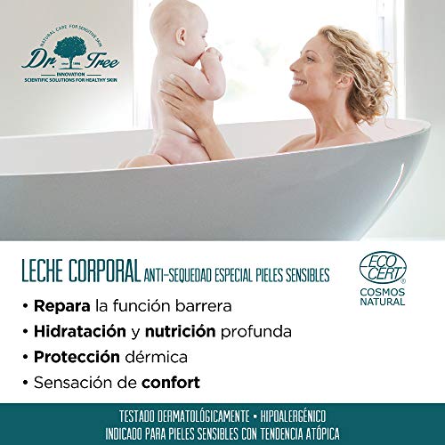 Dr. Tree. Leche Corporal Anti-Sequedad Pieles sensibles. 400 ml