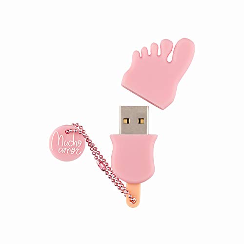 Dulceida Pendrive USB 16 GB - con Forma de Frigopie, Tacto Suave y Correa de Sujeción