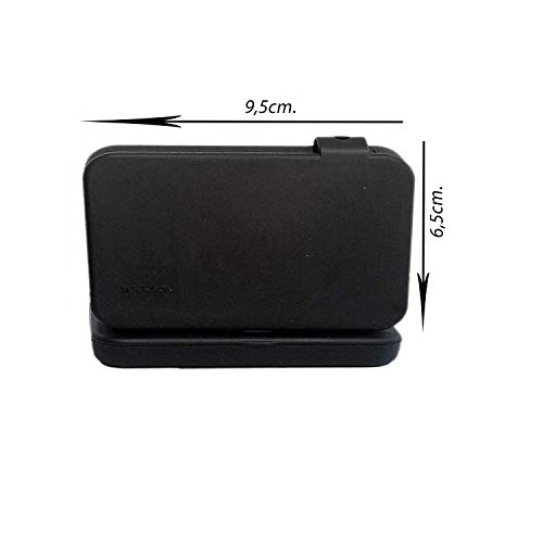 ECODEPIL Porta mascarillas para Niños - Pack de 2 Estuches - Caja para mascarillas Reutilizable- Ideal para Guardar Tus mascarillas- Protección asegurada Fácil de Limpiar- Color Negro