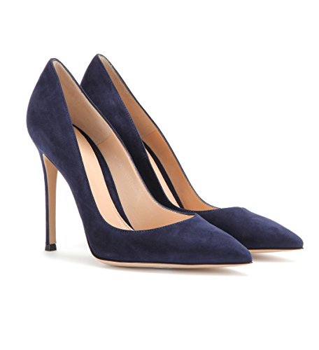 EDEFS Zapatos de Tacón para Mujer,Zapatos de tacón Alto 10 CM Navy EU37