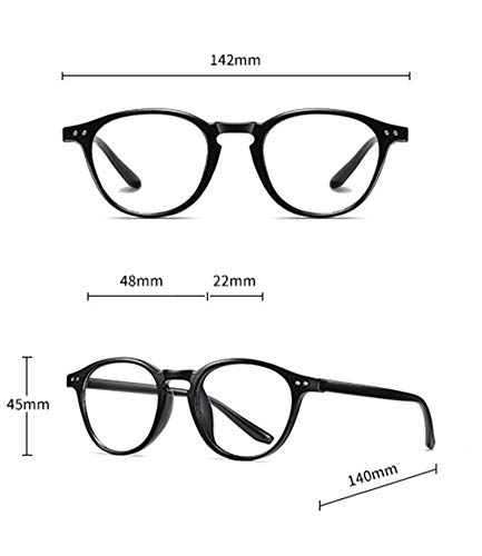 Effnny Bloqueo de luz azul Gafas anti fatiga filtro UV juegos de computadora monturas de gafas de lectura Para hombres mujeres 2318 (Transparent)