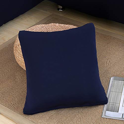 ele ELEOPTION Fundas de Sofá, Fundas de Sofá Elásticas Protectores de Funda de Sofá de Poliéster Funda para Silla de Forma Suave y Antideslizante, Azul Oscuro, 3 Plaza (Longitud de Sofá 170-220cm)