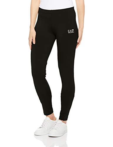 Emporio Armani Train Core Leggings, Negro/Blanco, XL para Mujer