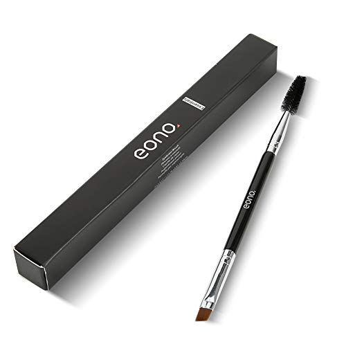 Eono by Amazon - Cepillo para cejas Duo Cepillo Profesional para Cejas en ángulo, Para mantener, dar forma, agregar polvo y aplicar color y gel