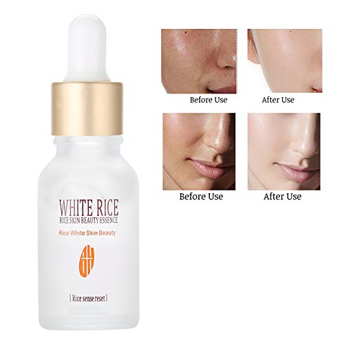 Esencia facial de suero de 15 ml, hidratación profunda Nutrición de la piel con alto grado de hidratación, cuidado de la piel con arroz blanco Restaurar Aumentar colágeno, antiarrugas, reafirmante,