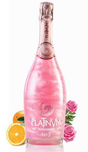 espumoso Platinvm nº3 Pétalos de Rosa y Naranja 75 cl.- ideal regalo día de la madre, San Valentín, Navidad, cumpleaños, aniversario, boda, cena romántica, detalles de boda, Halloween, carnaval