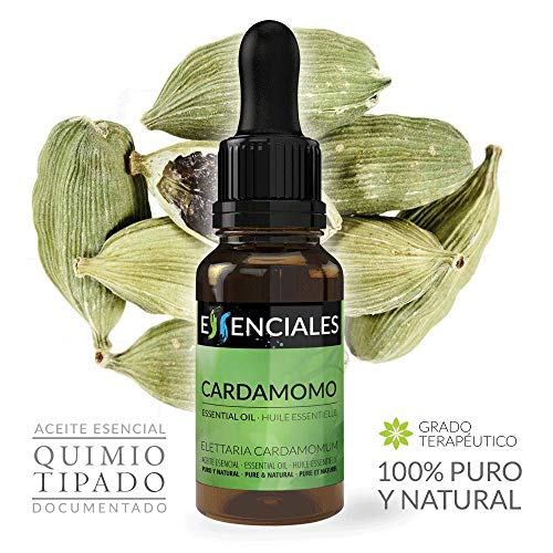 Essenciales - Aceite Esencial de Cardamomo, 100% Puro, 5 ml | Aceite Esencial Elettaria Cardamomum