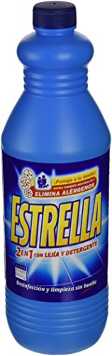 Estrella limpahogar con lejía y detergente azul 1,5L [Pack de 6]