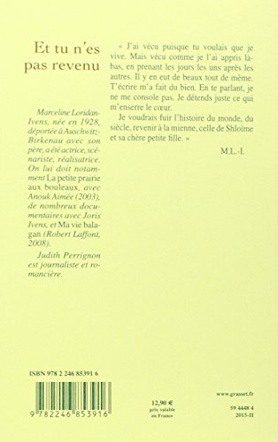 Et tu n'es pas revenu Prix Lectrice Elle (Littérature Française)