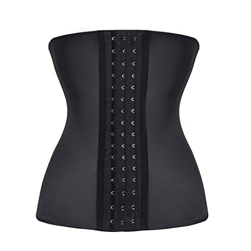 Everbellus Fajas Reductoras Entrenamiento de Cintura Corset para Mujer (S/Tamaño de la Cintura 62-66CM, Negro)