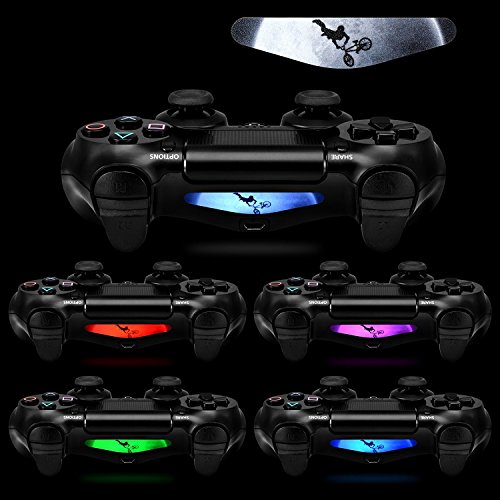 eXtremeRate 30 Piezas/Set Adhesivo para la Barra de luz Mando PS4 Vinilo Pegatinas Calcomanías Skins Stickers de la Barra Luminosa para Controlador Playstation 4 PS4 Pro Slim Original(Modelo-37)