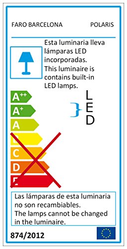 Faro Barcelona 33346 - POLARIS Ventilador de techo con luz LED, Blanco con motor DC