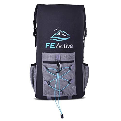 FE Active Mochila Refrigerante Camping Portátil - Aislamiento Térmico, Bolsa Nevera Impermeable Bolsa de Almuerzo Compacta para Picnic, Playa, Viajes, Kayak, Pesca, Caza | Diseñada en California