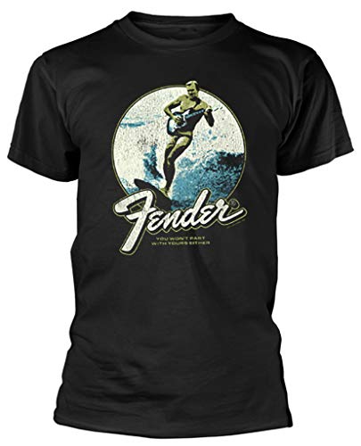 Fender 'Surfer' (Black) T-Shirt (Large)