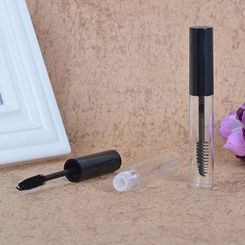 fish Cap Negro 10ml 1pcs del rimel Tubo vacío Botella Vial Transparente del Ojo del Maquillaje de pestañas Crema Embudo de dispensación de pipetas de contenedores