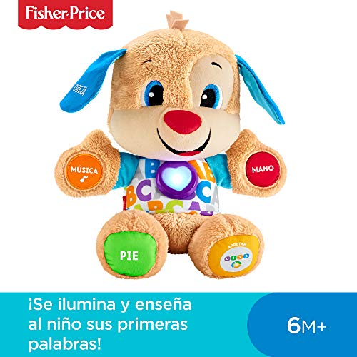 Fisher-Price Perrito primeros descubrimientos, juguete bebé +6 meses (Mattel FPM53)