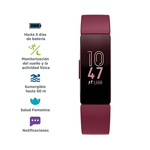 Fitbit Inspire, Pulsera de salud y actividad física, Vino