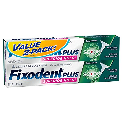 Fixodent Food Seal Plus Scope Flavor Denture crema adhesiva, 2 oz