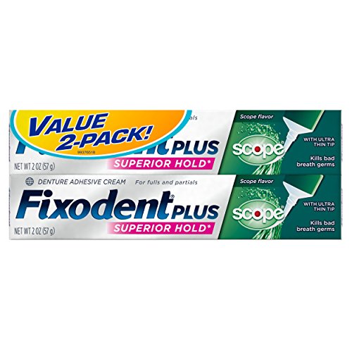 Fixodent Food Seal Plus Scope Flavor Denture crema adhesiva, 2 oz