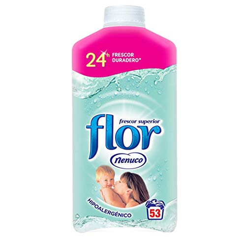 Flor - Suavizante para la ropa concentrado, aroma nenuco, hipoalergénico - Pack de 10, hasta 530 dosis