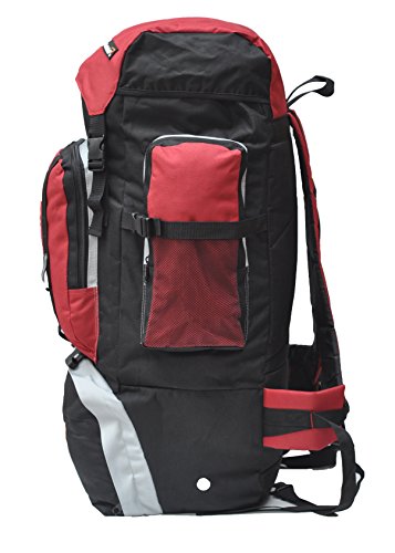 Foolsgold - Mochila de Senderismo con Doble Acceso, Disponible en 5 Colores, Hombre Mujer Infantil, Rojo y Negro