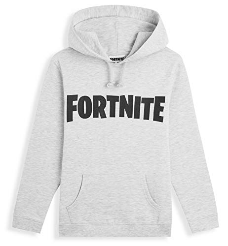 Fortnite Sudadera De Niños, Producto Oficial | Sudaderas para Niños con Manga Larga, Bolsillos Y Capucha | Regalos De Video Gamer Online (14/15 años, Gris)