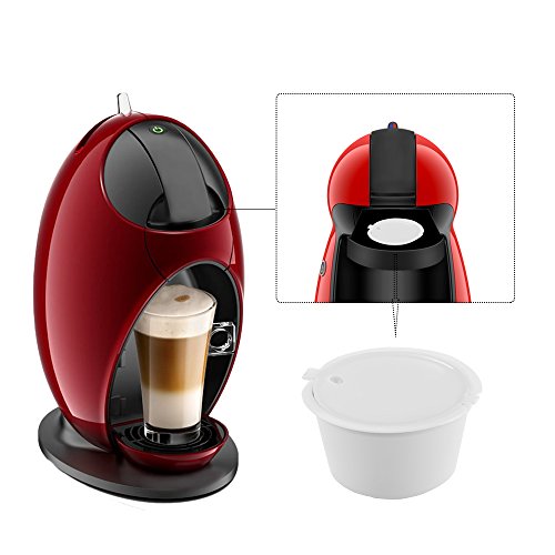 FreeLeben Cápsulas de Café Vainas, 3 Unidades Reutilizable Universal Dolce Gusto Máquina Filtro de Café sin BPA, con Cuchara y Cepillo