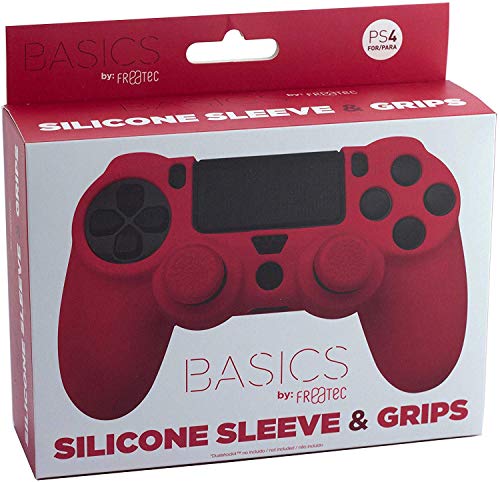 FR·TEC - Protector De Silicona + Grips - Color Rojo PS4