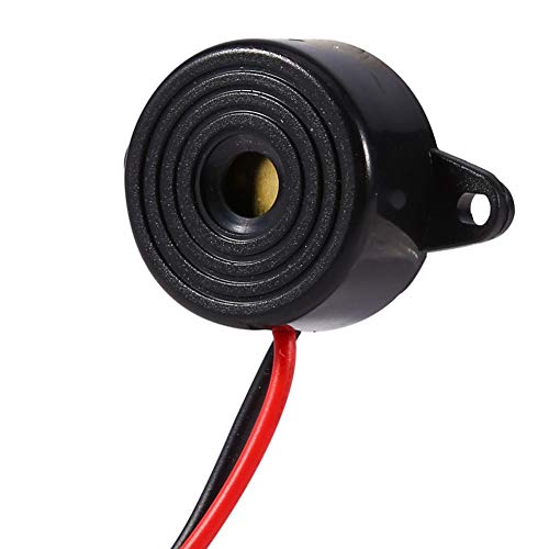 FTVOGUE 3-24V Alarma de zumbador de tono electrónico piezo activo Longitud de cable de sonido continuo 100 mm