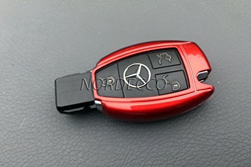 Funda para llaves de coche, fabricada con ABS de alta calidad, brillante, para llaves de Mercedes Benz de 2/3 botones clase A AMG, B C E G S Viano Sprinter