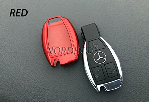 Funda para llaves de coche, fabricada con ABS de alta calidad, brillante, para llaves de Mercedes Benz de 2/3 botones clase A AMG, B C E G S Viano Sprinter